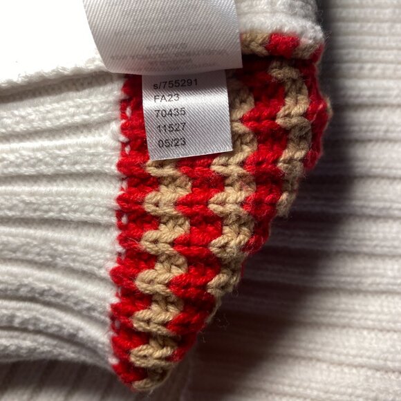 Loft Multicolor Sweater Vest Womens M Preppy Blue Tan Red Burgundy Stripe EUC - Picture 5 of 9